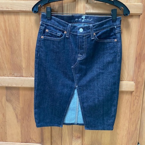 7 For All Mankind Dresses & Skirts - NWOT 7 For All Mankind Roxy Denim Skirt Size 25